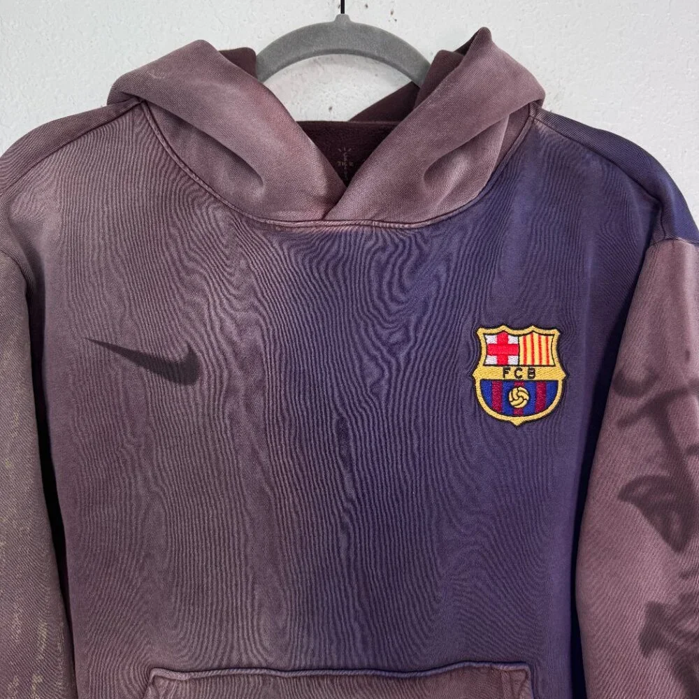 Nike FC Barcelona Cactus Jack Hoodie Small Travis Scott Tie Dye Crest Soccer